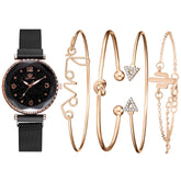Women Watches Starry Sky Magnet Buckle Bracelet Wrist watch Roman Numeral Simple Clock Gift