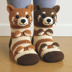 Plush Crochet Animal Cute Christmas Socks