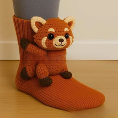 Plush Crochet Animal Cute Christmas Socks