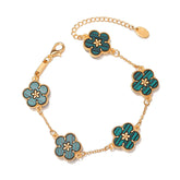 Creative Plum Blossom Double-sided Imitation More Than Fritillary Flower Bracelet Summer Temperament Women's Bracelet