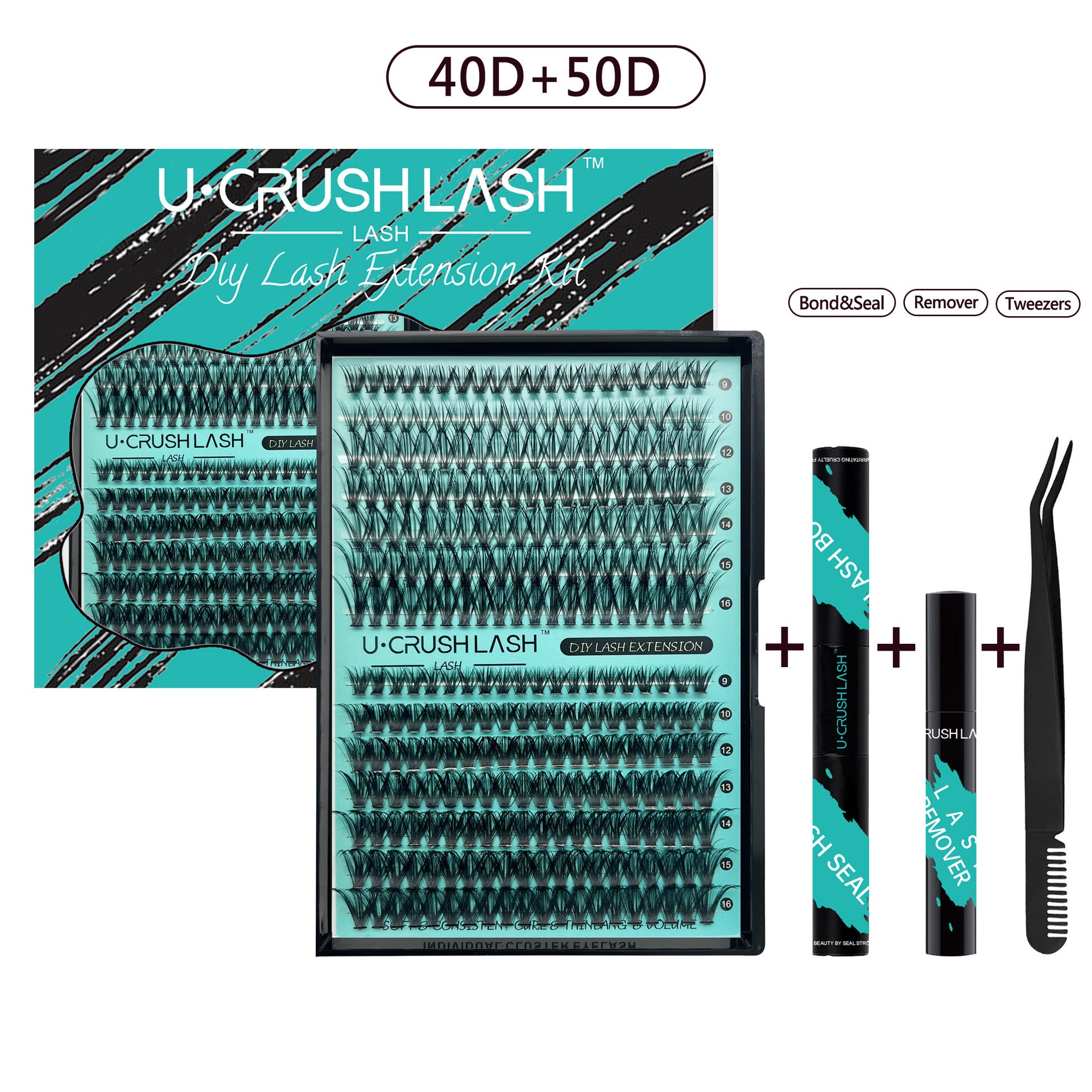 Segmented Self-grafting Single Cluster False Eyelashes Suit