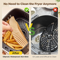 Round Disposable Non-Stick Air Fryer Steamer Paper Liner Parchment Baking