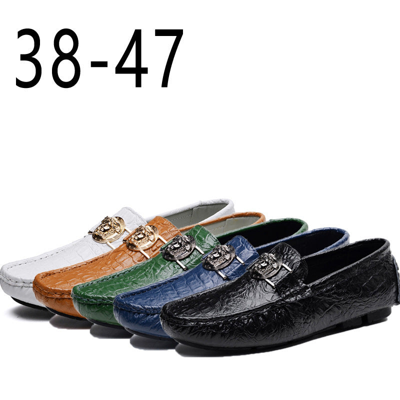 Large Size Men's Boat Shoes Flat Soled Foreign Trade Loafers Men