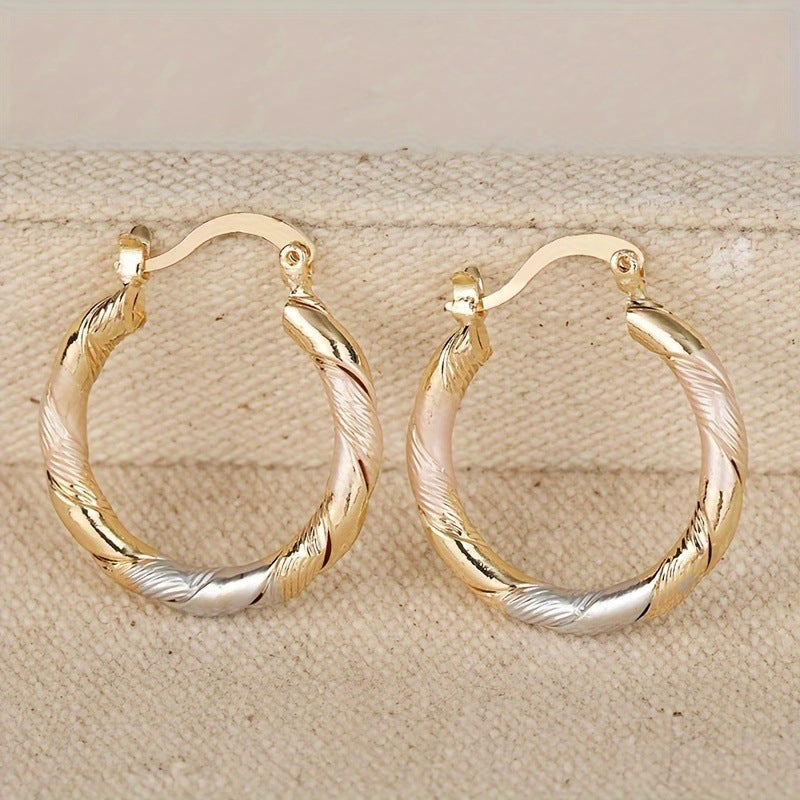 Stylish Round Colorful Simple Bracelet Earrings