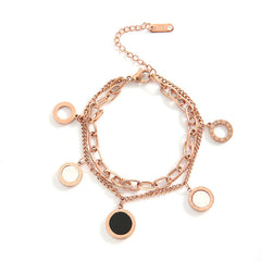 Light Luxury Roman Numeral Pendant Bracelet