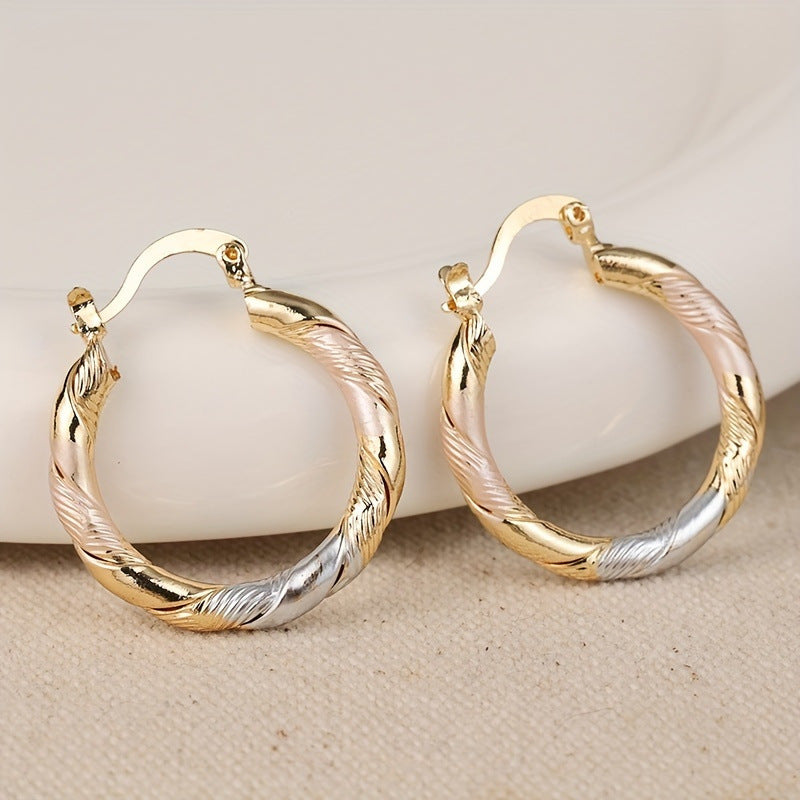 Stylish Round Colorful Simple Bracelet Earrings