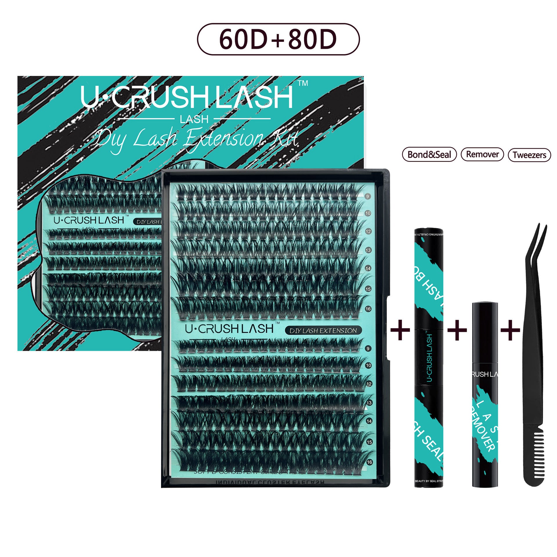 Segmented Self-grafting Single Cluster False Eyelashes Suit