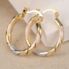 Stylish Round Colorful Simple Bracelet Earrings