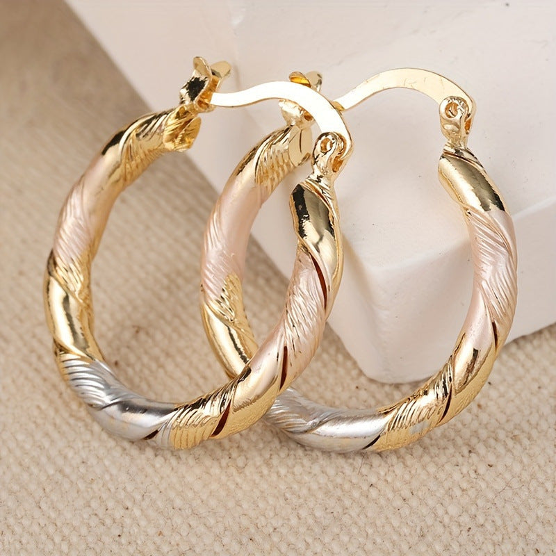 Stylish Round Colorful Simple Bracelet Earrings