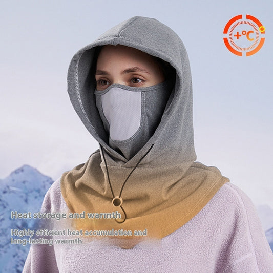 Winter Thermal Fleece Scarf, Ski Face Mask, Neck Warmer, Hood Hat, Windproof Cold Warm Riding Cap Sports Outdoor