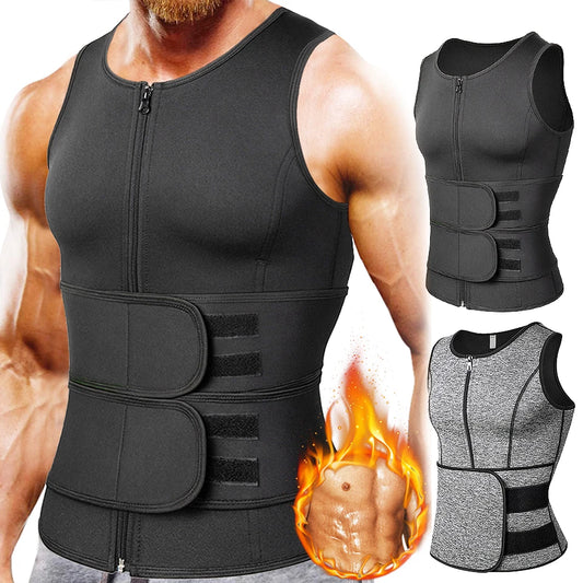 Men Body Shaper | Slimming Shirt Sauna Sweat Vest Compression Undershirt Shapewear & Fat Burner Tops