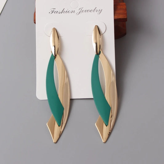 Earrings For Women Long Branco's Party Jewellery Smooth Green Red Colour Christmas Gift