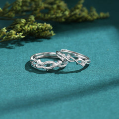 S925 Sterling Silver Couple's Lianzhi Ring