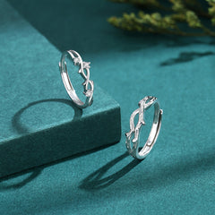 S925 Sterling Silver Couple's Lianzhi Ring