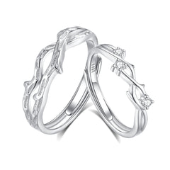 S925 Sterling Silver Couple's Lianzhi Ring