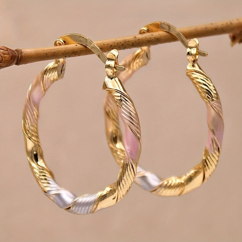 Stylish Round Colorful Simple Bracelet Earrings