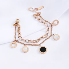 Light Luxury Roman Numeral Pendant Bracelet