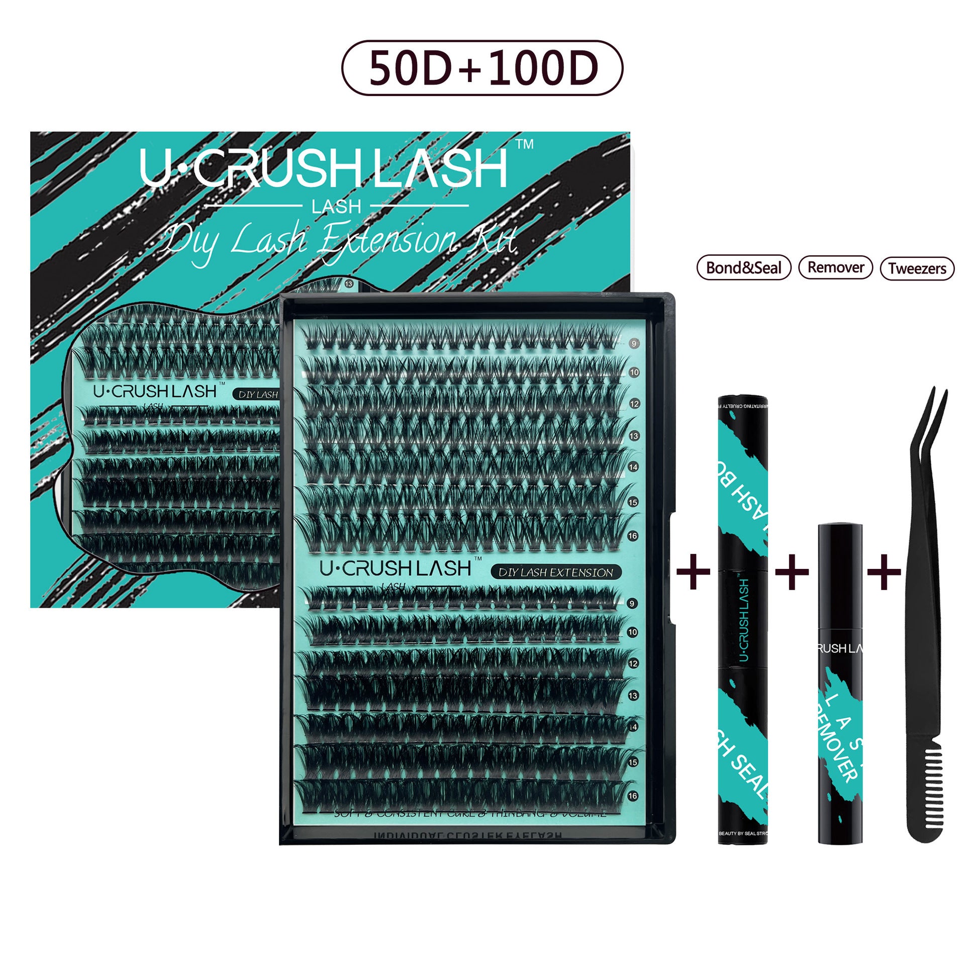 Segmented Self-grafting Single Cluster False Eyelashes Suit