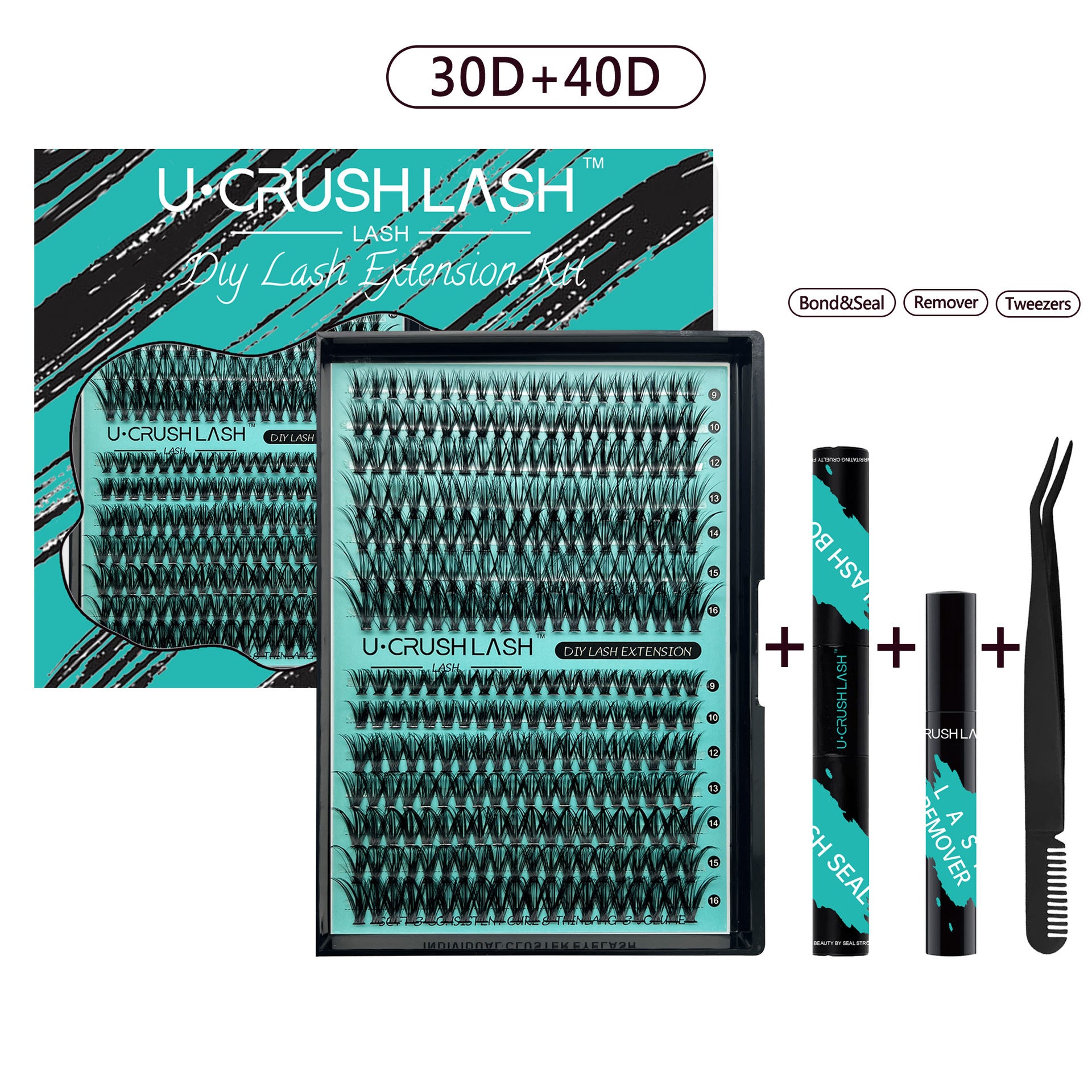 Segmented Self-grafting Single Cluster False Eyelashes Suit