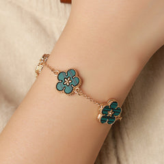 Creative Plum Blossom Double-sided Imitation More Than Fritillary Flower Bracelet Summer Temperament Women's Bracelet